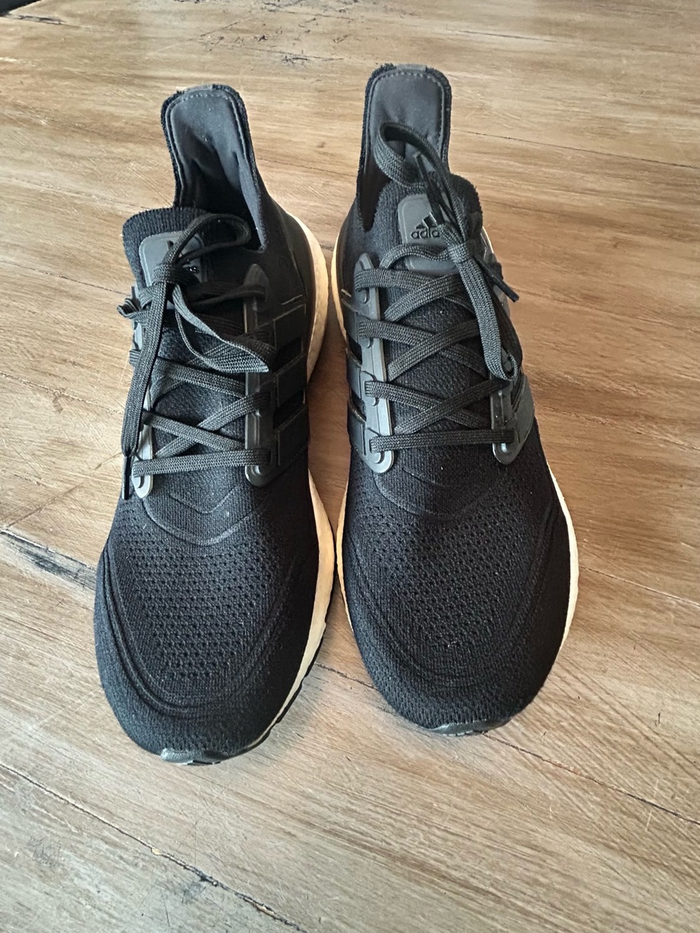 adidas Ultraboost ‘Primeblue’ Black Knit Sneakers with White Midsole - Picture 2 of 7
